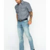 Moonshine Spirit Men's Sutton Light Wash Slim Straight Jeans