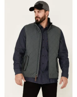 Dakota Grizzly Men's Slate Nolan Zip-Front Quilted Vest