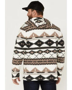 Powder River Outfitters Men's 1/4 Zip Southwestern Print Hooded Sweatshirt