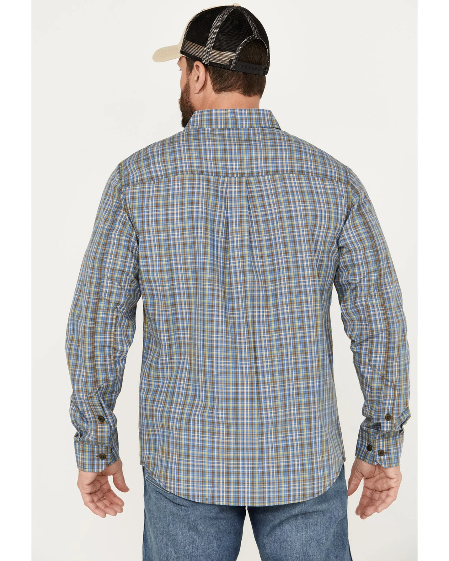 Brothers & Sons Men's Wewoka Plaid Print Long Sleeve Button-Down Western Shirt - Image 4